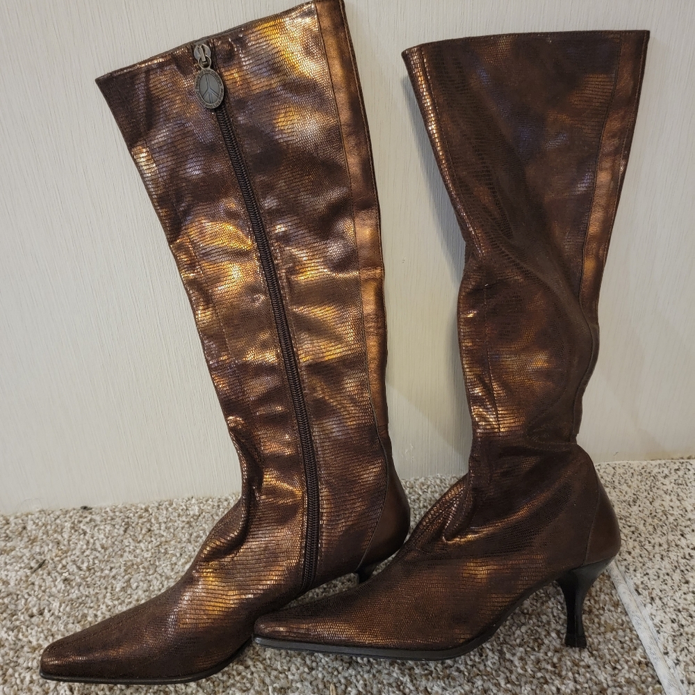 Metallic Gold Donald Pliner Boots